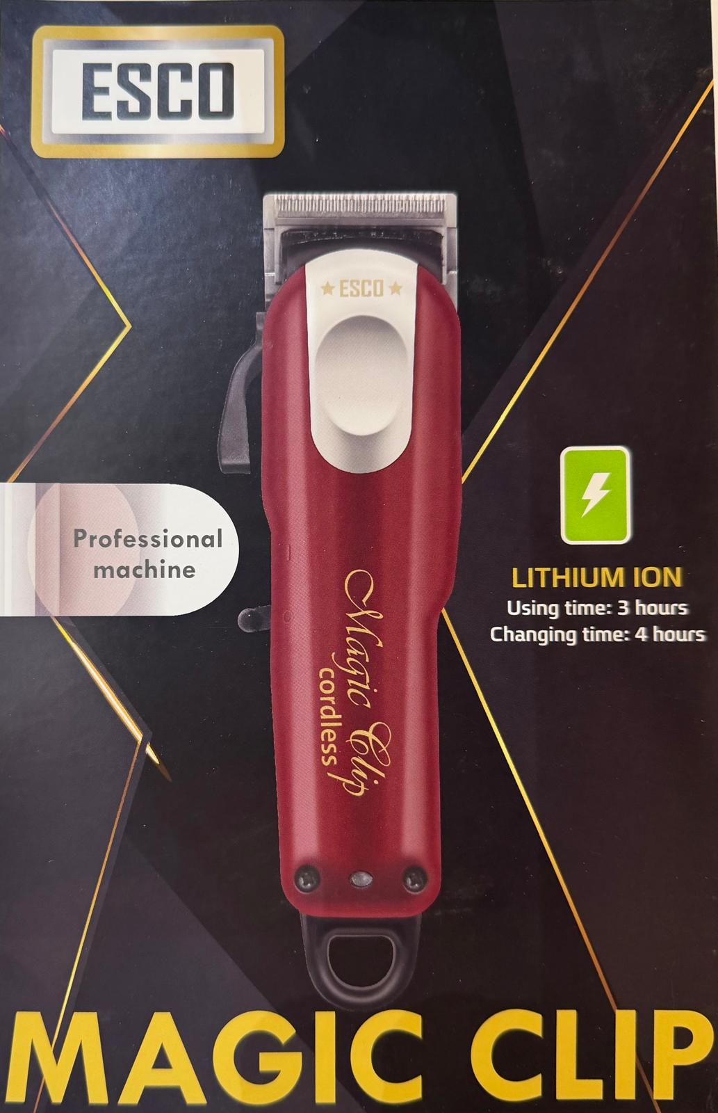 מכונת תספורת אלחוטית מדגם Esco Magic Clip.